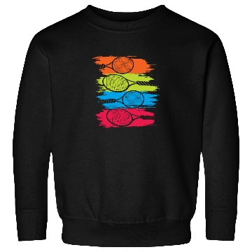 Discover Vibrant Tennis Rackets Brush Art Sweatshirts