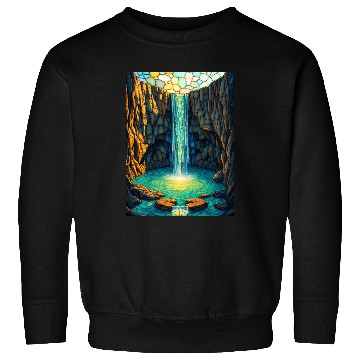 Discover Celestial Waterfall Sanctuary Sweatshirts