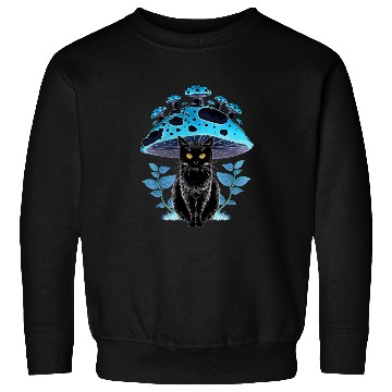 Discover Cottagecore Aesthetic Cat Mushroom Sweatshirts