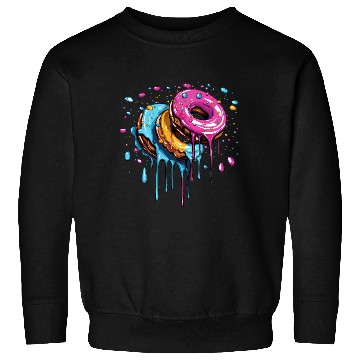 Discover drippy flying donuts graphic design Sweatshirts