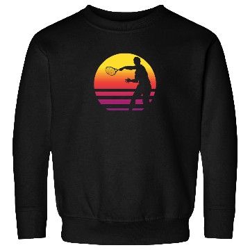 Discover Retro Sunset Tennis Enthusiast Graphic Sweatshirts
