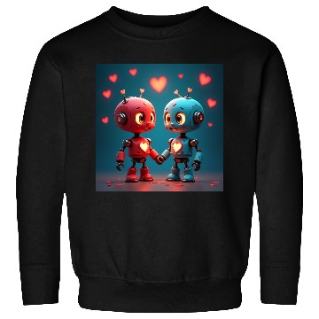 Discover Cute Robot Hearts Sweatshirts