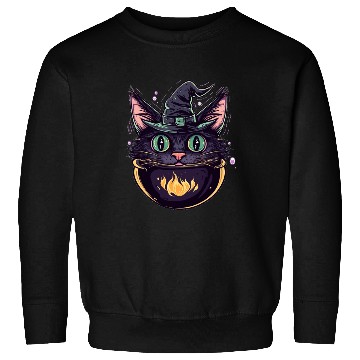 Discover Cat Boiler Cat Witch Halloween Sweatshirts