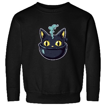 Discover Cat Boiler Cat Witch Halloween Sweatshirts