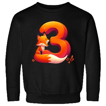 Discover Creative Fox and Number 3 Kids Design Sweatshirts