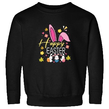 Discover Happy Easter Sayings Egg Bunny Sweatshirts
