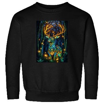 Discover Luminous Deer in Twilight Grove Sweatshirts