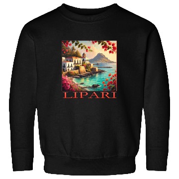 Discover Lipari Volcano Mediterranean Terracotta Vacation Sweatshirts