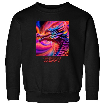 Discover Trippy psychedelic fractal dragon Sweatshirts