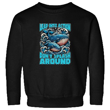 Discover Whale Watching Leap Into Action Marine Biologist Sweatshirts