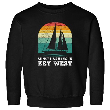 Discover Florida SUNSET SAILING IN KEY-WEST Sweatshirts