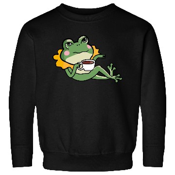 Discover Relaxing Green Frog coffee Lover Sweatshirts - Unique