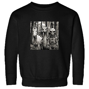 Discover Weird Unicorn Dragon Alien Photografy 2 Sweatshirts