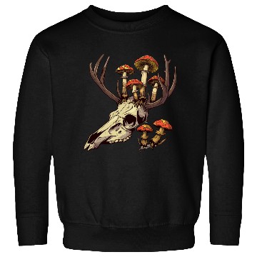 Discover Skull Mushrooms Natural Motif Sweatshirts