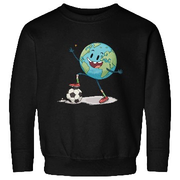 Discover Planet Earth playing soccer Sweatshirts