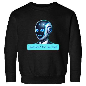 Discover Emotions Not My Code Funny AI Robot Design Sweatshirts