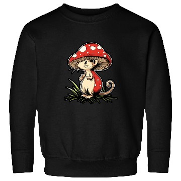 Discover Mushroom Mouse Funny Animal And Mushroom Sweatshirts