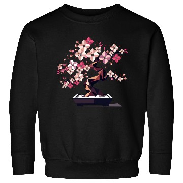 Discover Geometric cherry blossom bonsai Sweatshirts