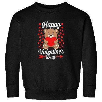 Discover Funny Teddy Bear Holding Heart Love Happy Valentin Sweatshirts