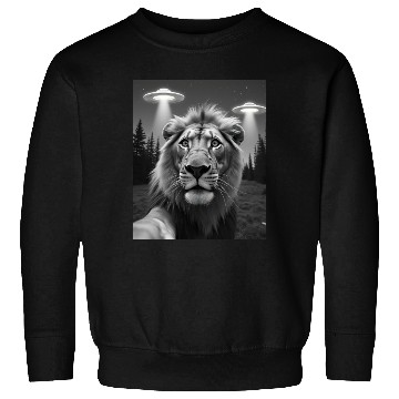 Discover UFO Funny Lion Sweatshirts