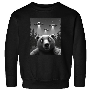 Discover UFO Funny Bear Sweatshirts