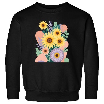 Discover Boho Sunflower Bliss: Vibrant Floral Vector Sweatshirts