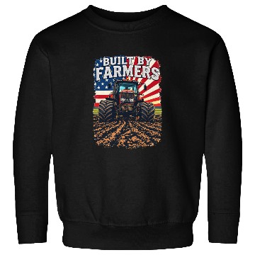 Discover Built By Farmers Proud American Farmer Tractors Sweatshirts