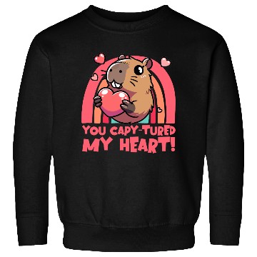 Discover You Capy-tured My Heart – Cute Capybara Design Sweatshirts