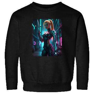 Discover Cyberpunk women Warrior Sweatshirts