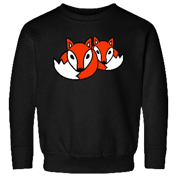 Discover 2 Foxes Friends Red Fox Two Wild Animals Team Crew Sweatshirts