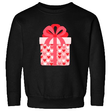 Discover Hearts Gift Box Pattern Design Sweatshirts