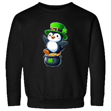 Discover St. Patrick's Day penguin top hat clover Sweatshirts