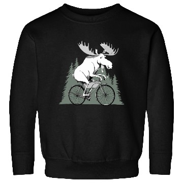Discover Handmade Moose on Bike Sweatshirts – Unique Unisex