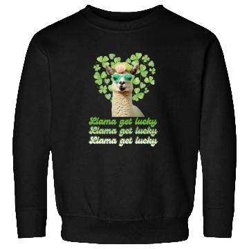 Discover Llama Get Lucky | St. Patricks Day Edition Sweatshirts
