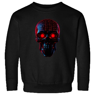 Discover Neon Skull Binary Pulse Sweatshirts