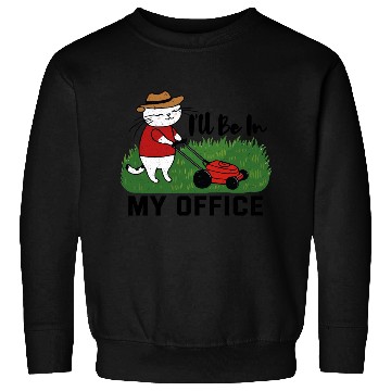 Discover funny cat Lawn mowing Sweatshirts