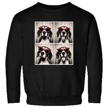 Discover Photobooth Beagle with Red Sunglasses Sweatshirts