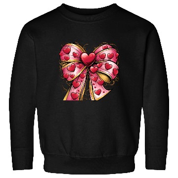 Discover Valentine day Heart Coquette bow Bowtiful Arrangem Sweatshirts