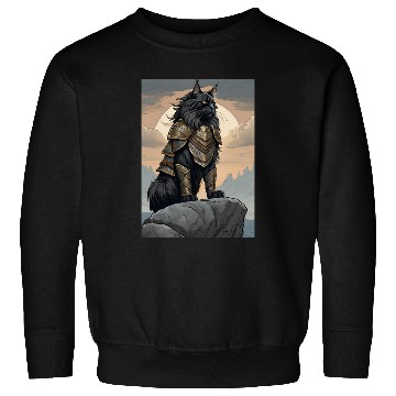 Discover Cat painting red black cat Sweatshirts