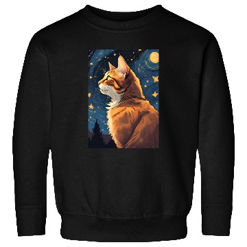 Discover Cat painting red black cat Sweatshirts