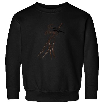 Discover Violin Girl One Line Drawing Sweatshirts