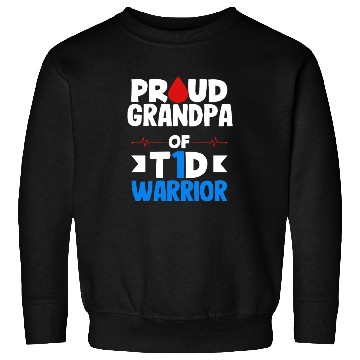Discover Proud Grandpa Of T1D Warrior Diabetes Type 1 Sweatshirts