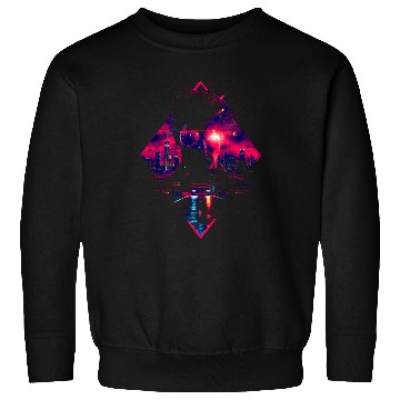 Discover Synthwave Man Retro Car City Vaporwave 90s Sweatshirts