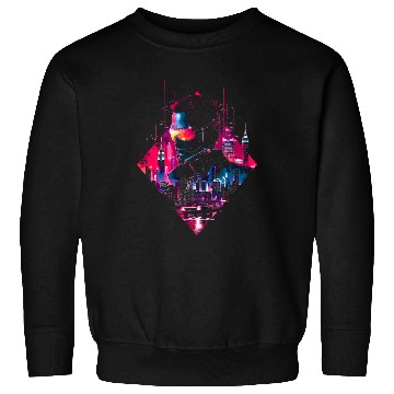 Discover Retro Car Man Vaporwave City Synthwave 90s Sweatshirts