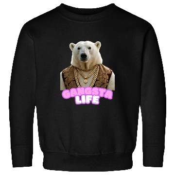 Discover Gangsta life polar bear 4 Sweatshirts