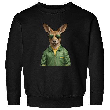 Discover Green and Gold Kangaroo 3 Sweatshirts