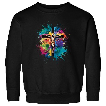 Discover Jesus Christ On Cross Happy Easter Sweatshirts