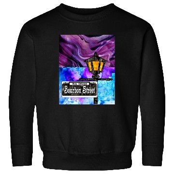 Discover Purple Bourbon Street Lamp Post Sweatshirts