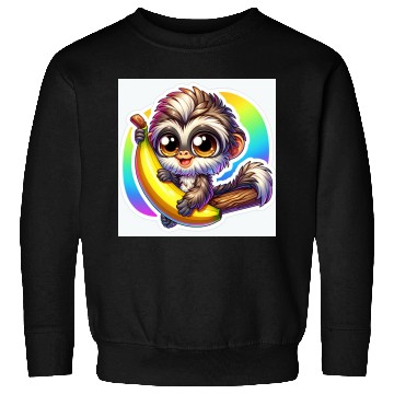 Discover Cute Monkey Stickers Sweatshirts