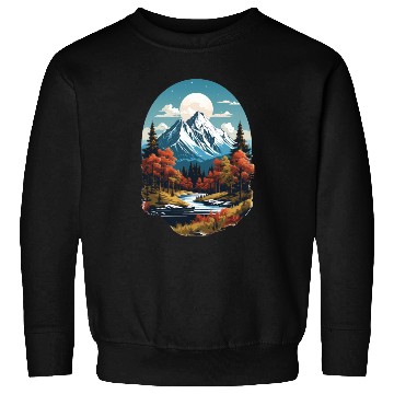 Discover Majestic Peaks and Autumn Serenity Sweatshirts